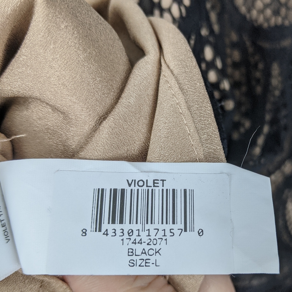 NWT Dress The Population Black Violet One Shoulder - Picture 6 of 8